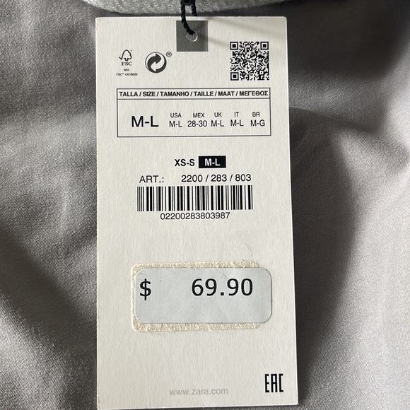 Zara gray button down - Picture 7 of 7